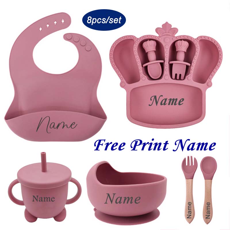 Baby Clothing Gift Set - Piring makan bayi nama personal, peralatan