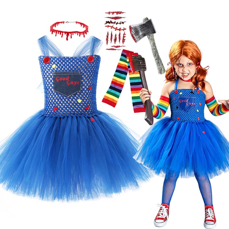 Baby Clothing Europe - Kostum Cosplay Boneka Menyeramkan Halloween untuk