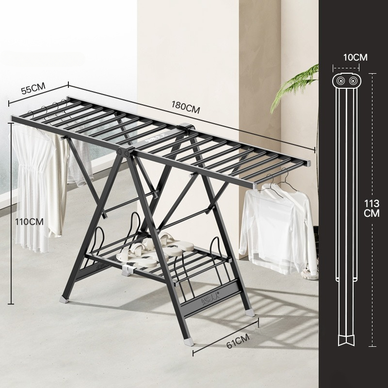 Gantungan Lipat Empat Musim un - Baby Clothing Drying Rack ulasan dan harga