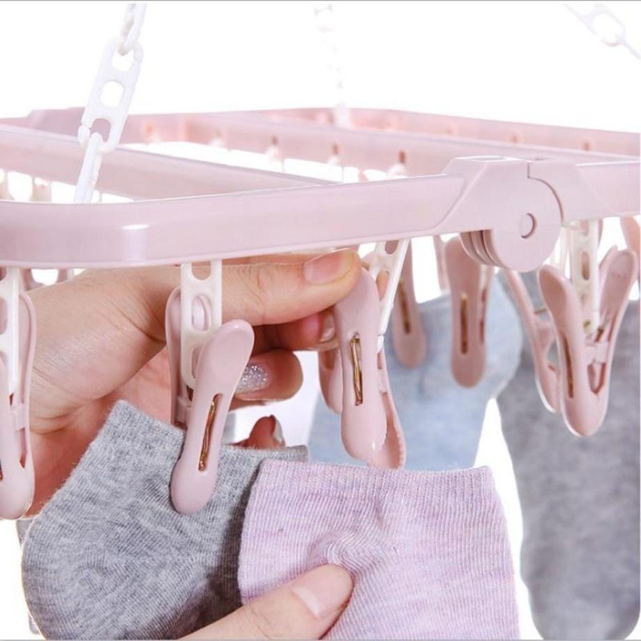 1 Pcs 32 Klip Gantungan Baju L - Baby Clothing Drying Rack ulasan dan harga